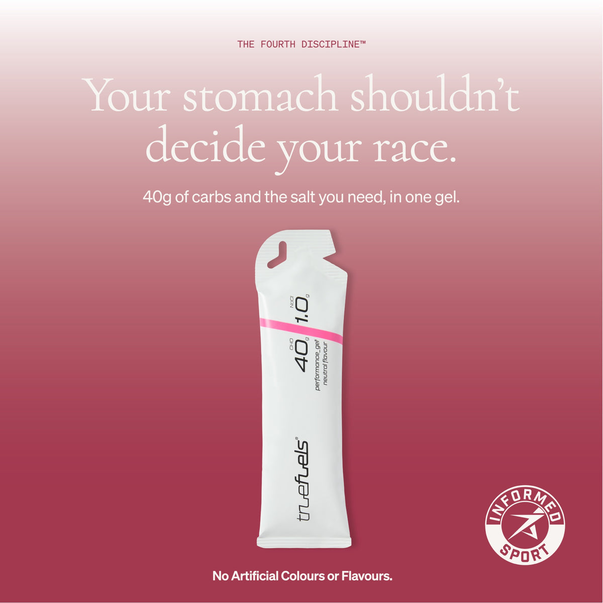 Energy Gel 40/1.0. Your stomach shouldn’t decide your race.